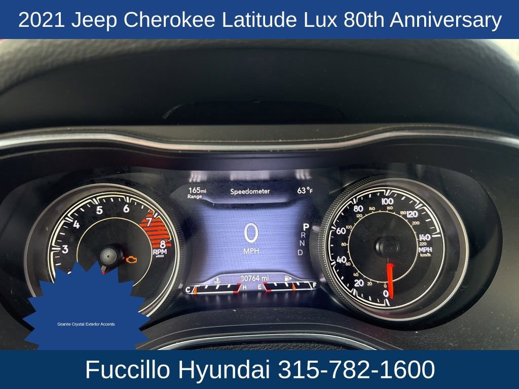 Used 2021 Jeep Cherokee Latitude Lux 80th Anniv w/ Quick Order Package 26U 80TH AWD/4WD image 17