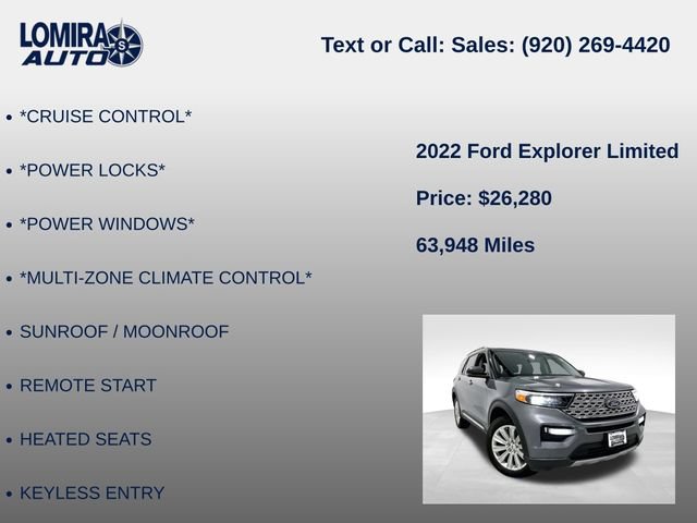 Used 2022 Ford Explorer Limited w/ Class IV Trailer Tow Package AWD/4WD image 21