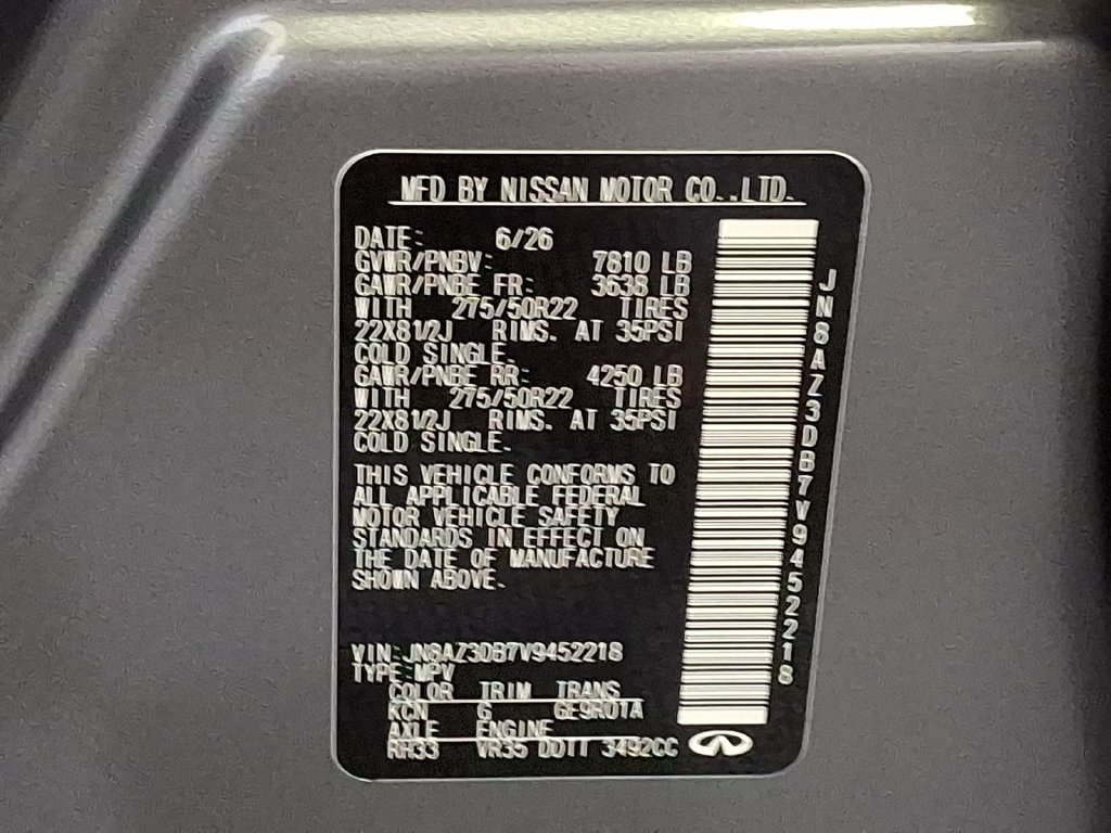 New 2027 INFINITI QX80 Sensory AWD/4WD image 18