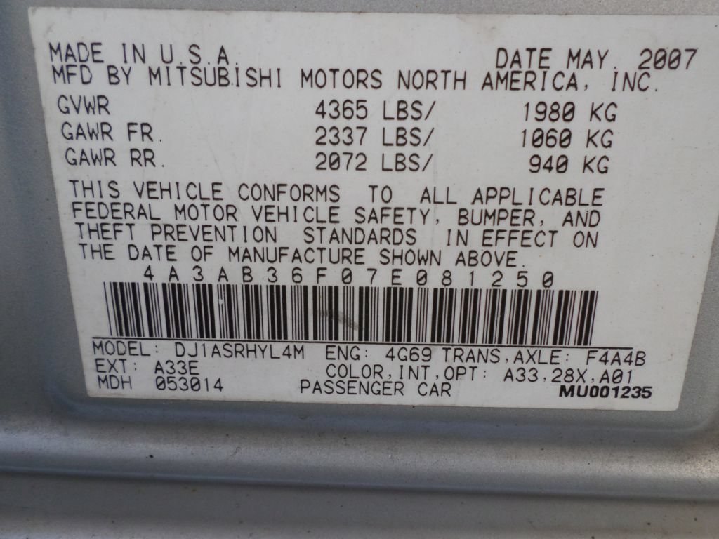 Used 2007 Mitsubishi Galant ES FWD image 16