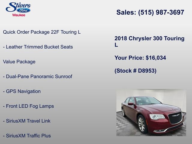 Used 2018 Chrysler 300 Touring L AWD/4WD image 10
