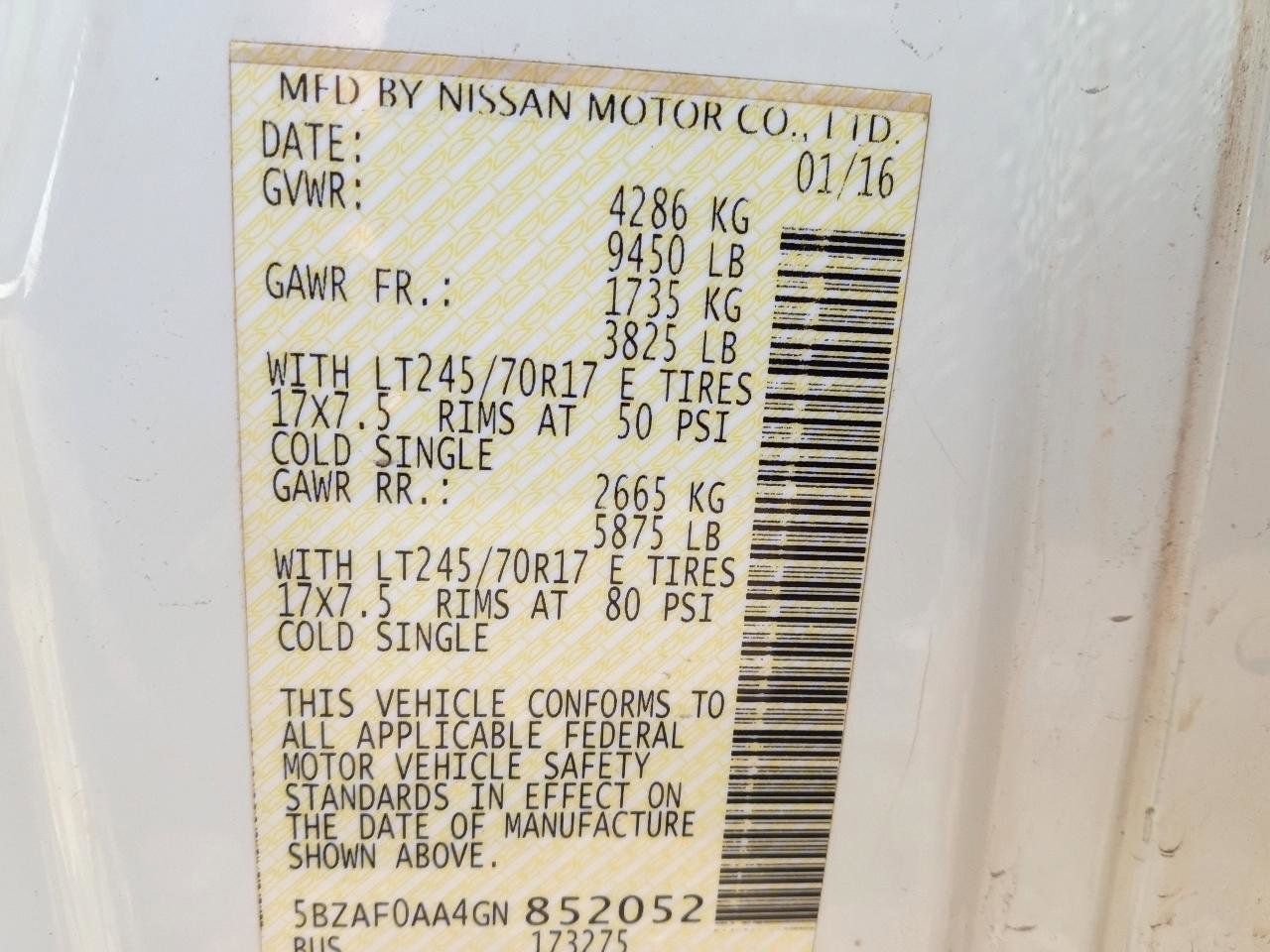 Used 2016 Nissan NV 3500 SV w/ SV Technology Package image 26