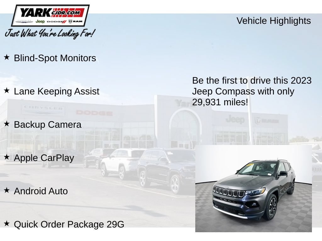 Certified 2023 Jeep Compass Limited AWD/4WD image 12