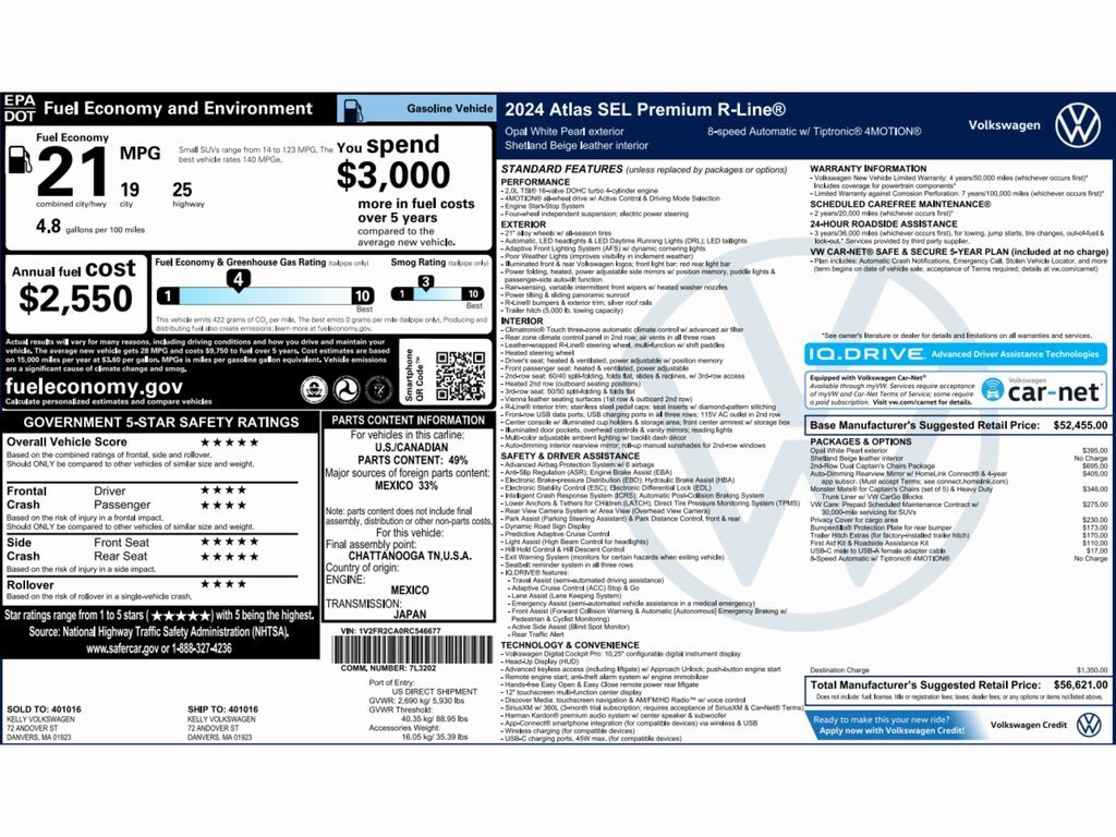 Used 2024 Volkswagen Atlas SEL Premium R-Line image 2