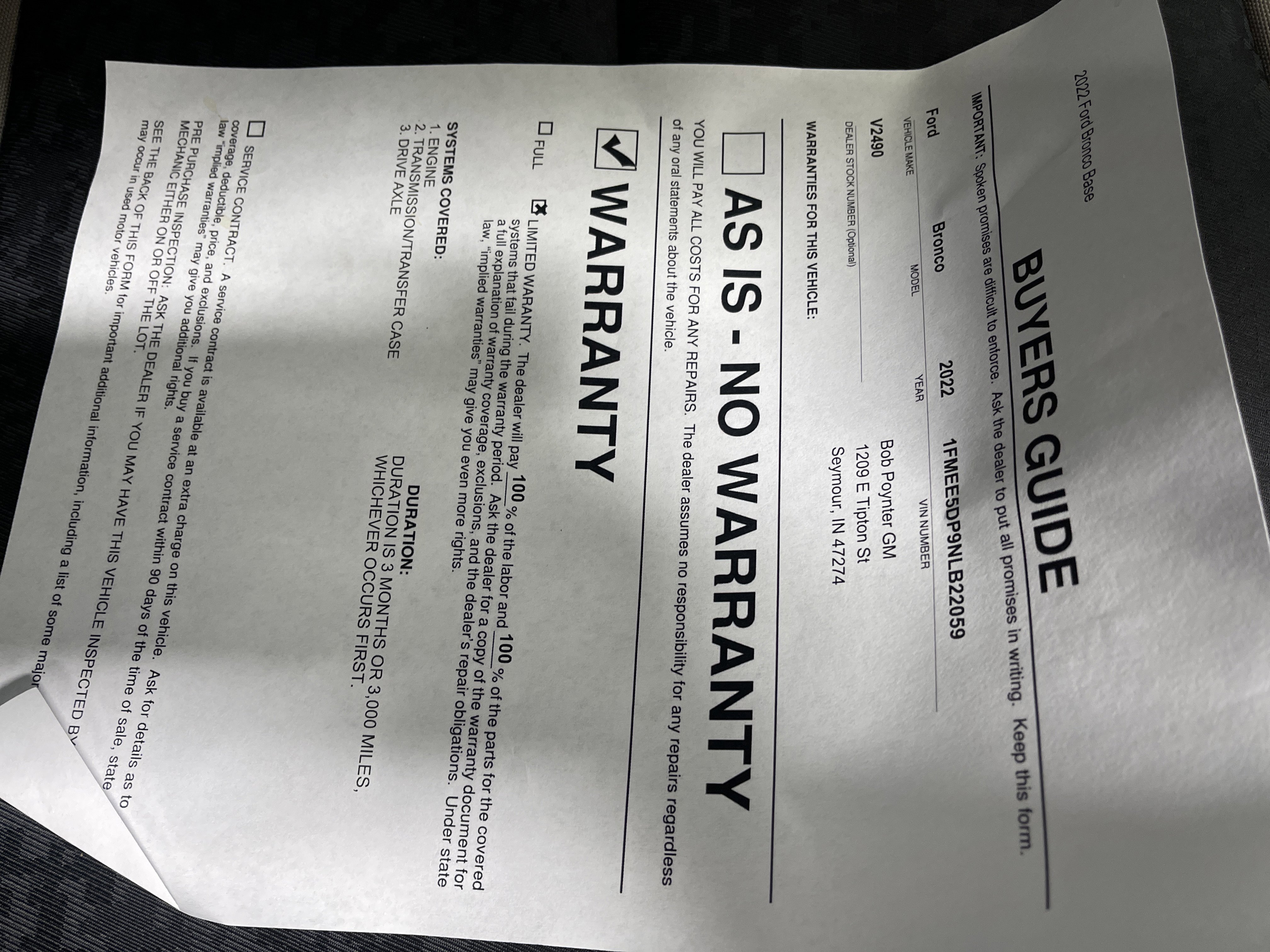 Used 2022 Ford Bronco Wildtrak image 27