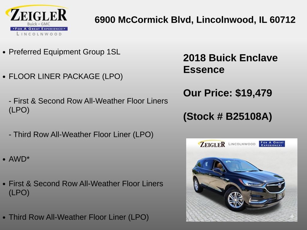 Certified 2018 Buick Enclave Essence AWD/4WD image 6