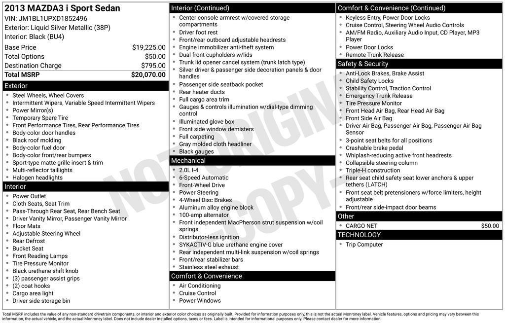 Used 2013 MAZDA MAZDA3 i Sport image 4