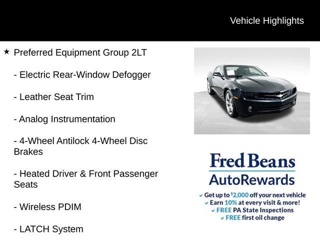 Used 2012 Chevrolet Camaro LT w/ RS Package RWD image 10