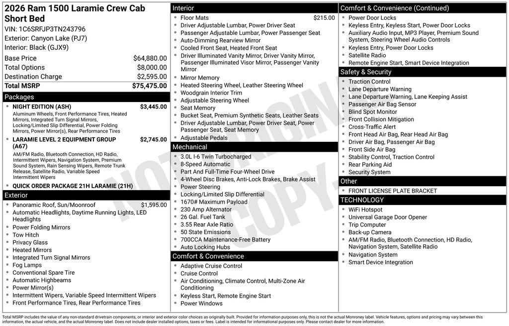 New 2026 RAM 1500 Laramie w/ Night Edition image 41
