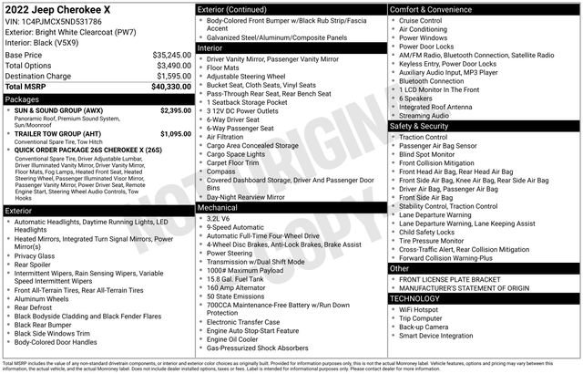 Used 2022 Jeep Cherokee Latitude w/ Sun & Sound Group image 45