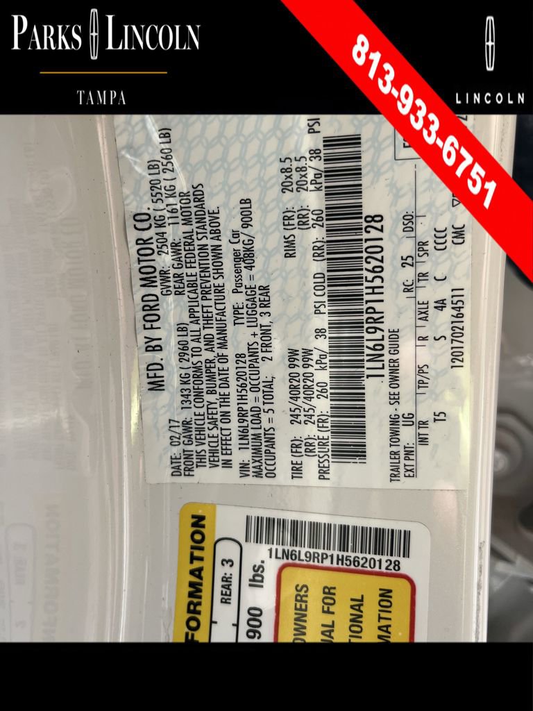 Used 2017 Lincoln Continental Reserve w/ Technology Package image 30