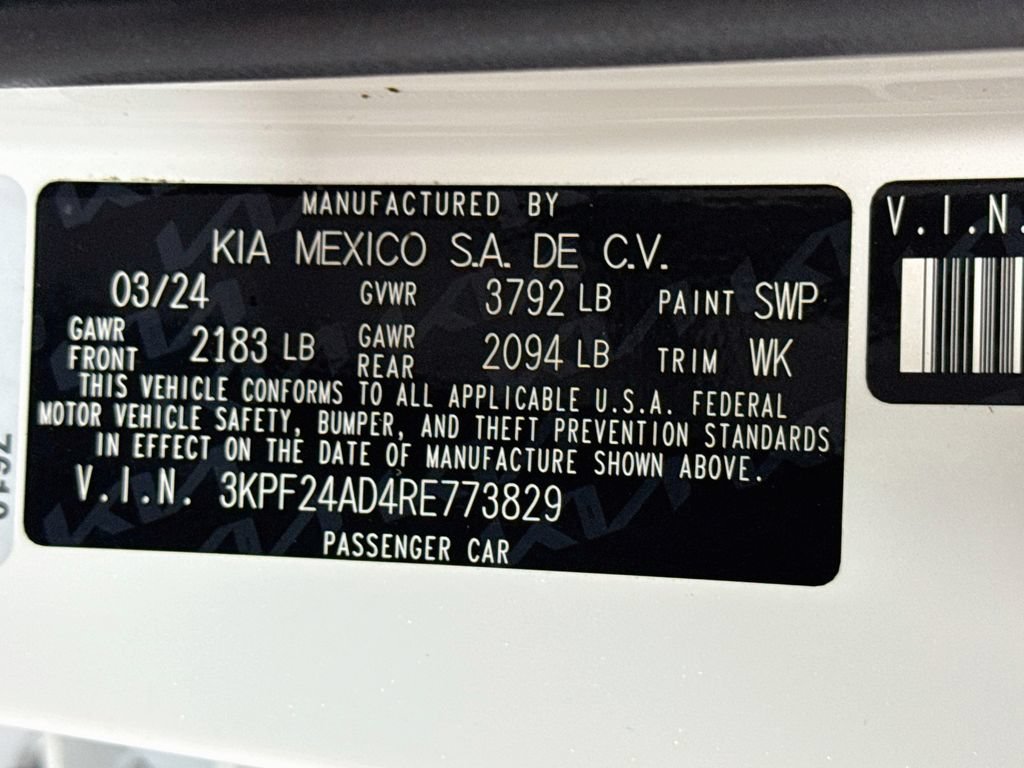 Certified 2024 Kia Forte LXS w/ LXS Technology Package FWD image 34