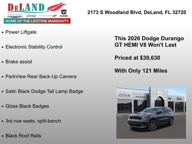 New 2026 Dodge Durango GT w/ Blacktop Package image 12
