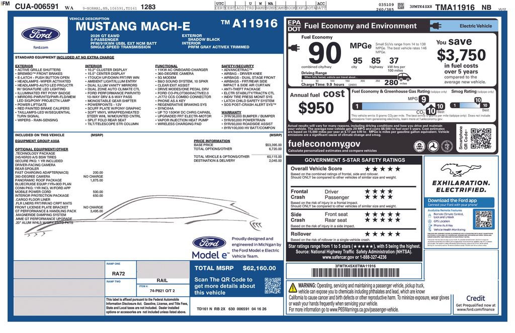 New 2026 Ford Mustang Mach-E GT AWD/4WD image 35