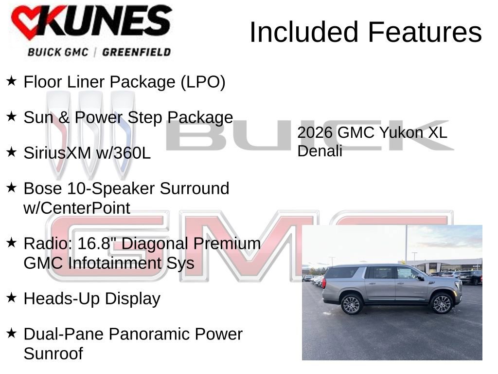 New 2026 GMC Yukon XL Denali w/ Sun & Power Step Package image 3