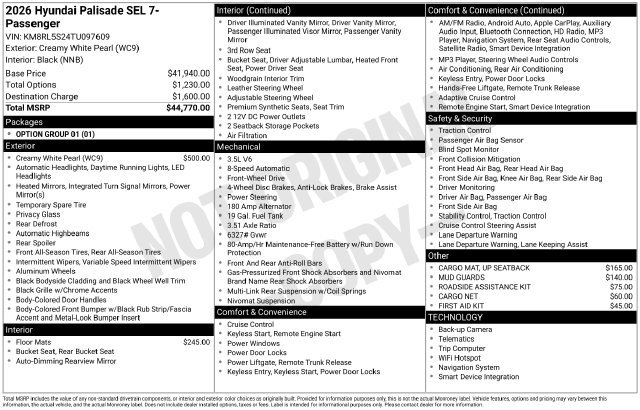 Used 2026 Hyundai Palisade SEL FWD image 31