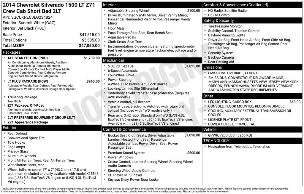 Used 2014 Chevrolet Silverado 1500 LT w/ All Star Edition