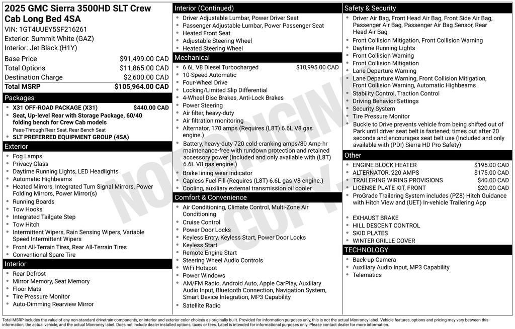 Used 2025 GMC Sierra 3500 SLT w/ X31 Off-Road Package AWD/4WD image 29