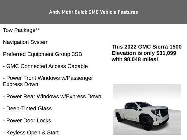Used 2022 GMC Sierra 1500 Elevation w/ X31 Off-Road Package AWD/4WD image 8