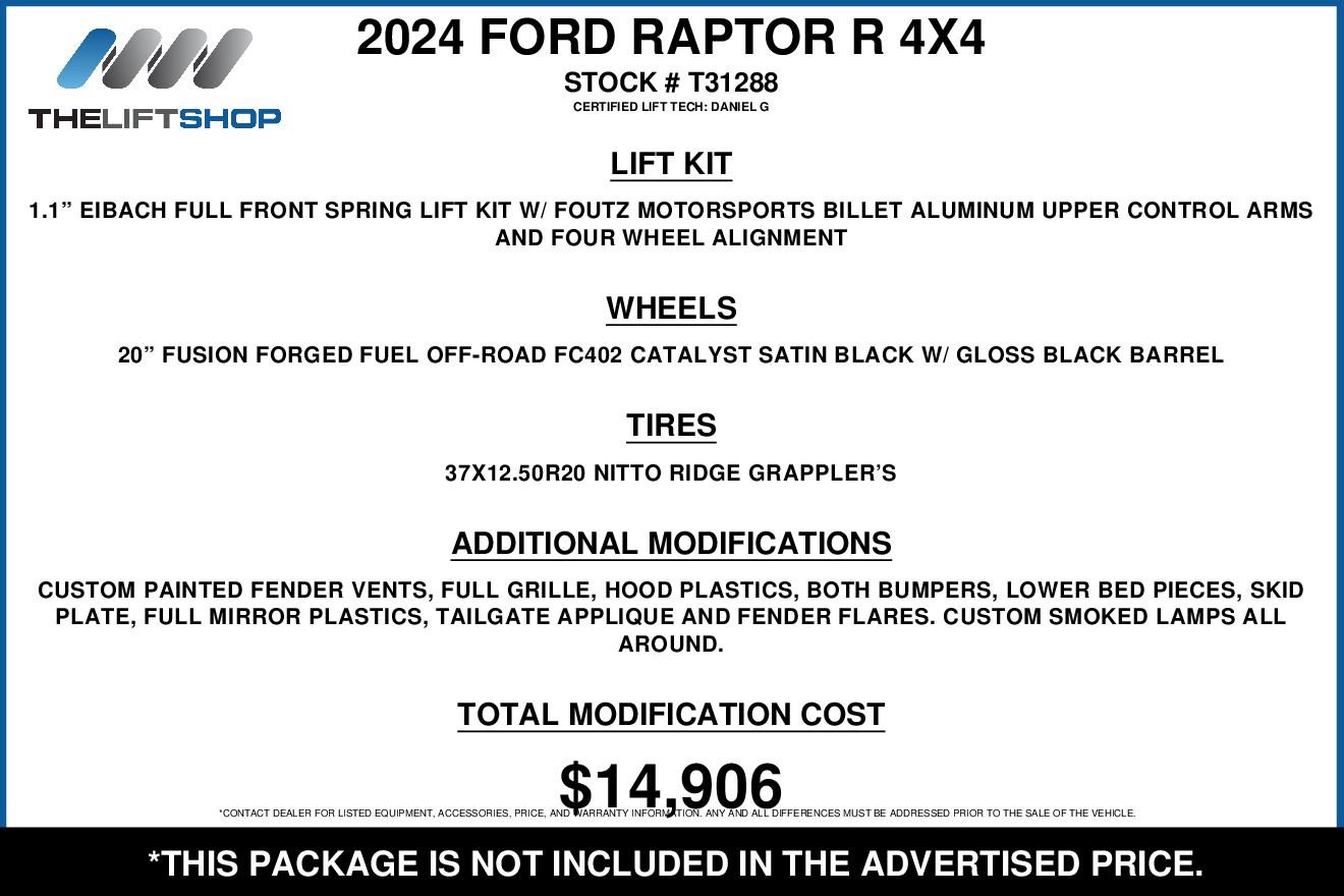 Used 2024 Ford F150 Raptor w/ Equipment Group 803A Raptor R video 2