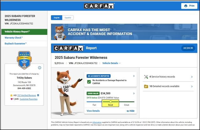 Used 2025 Subaru Forester Wilderness image 11