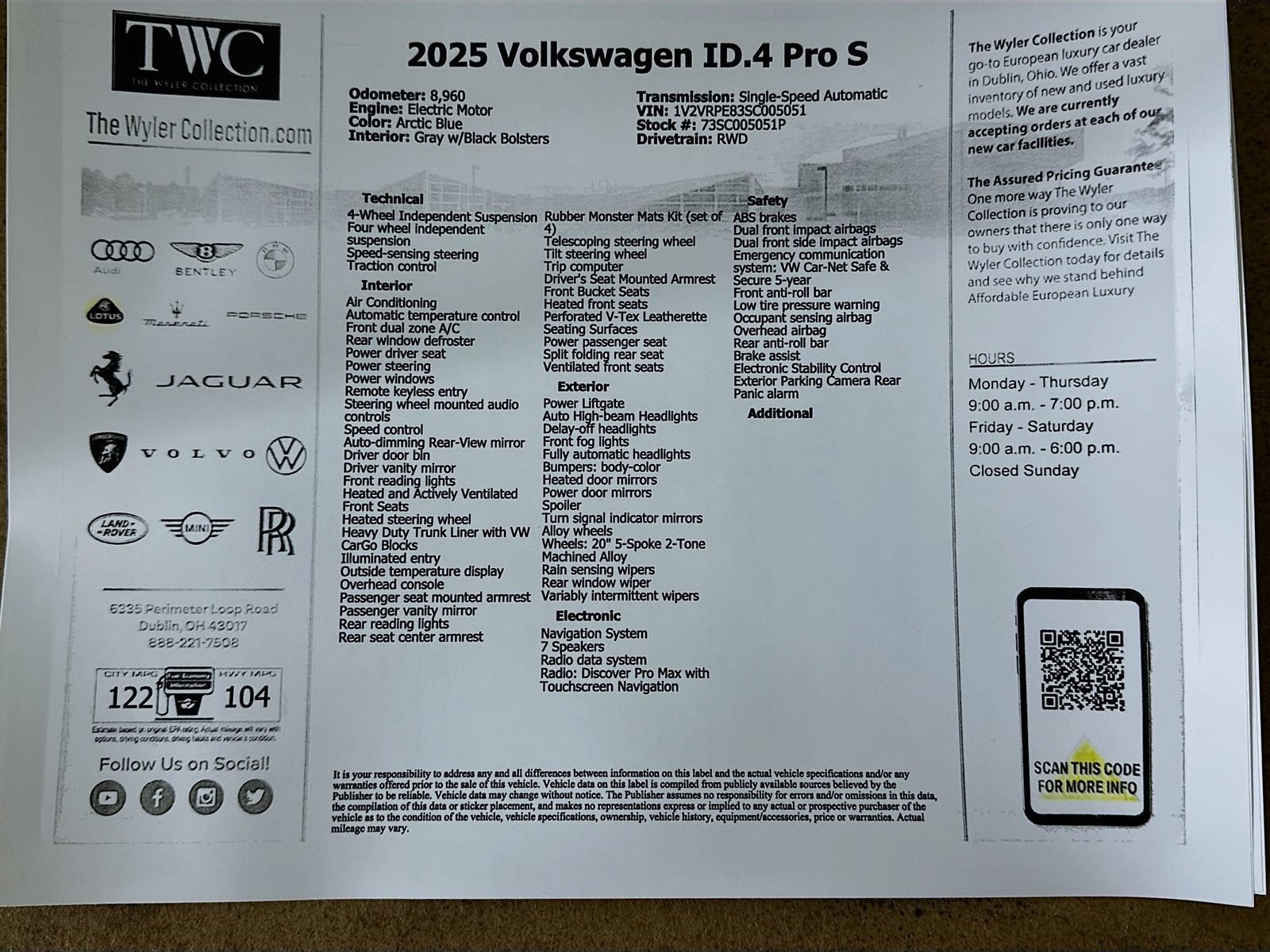 Used 2025 Volkswagen ID.4 Pro S RWD image 47