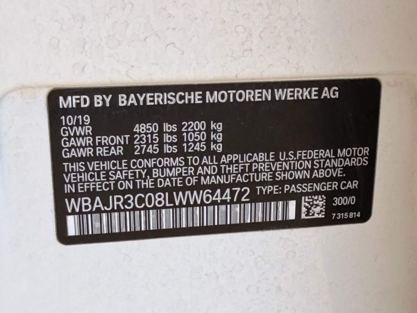 Used 2020 BMW 530i w/ Convenience Package RWD image 28