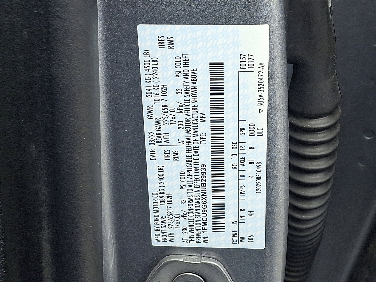 Used 2022 Ford Escape SE image 27