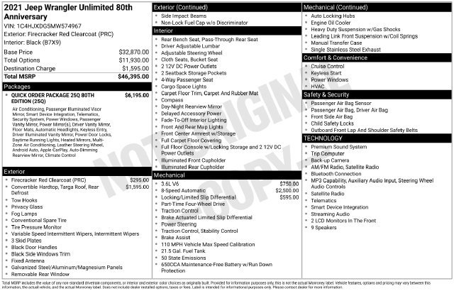 Used 2021 Jeep Wrangler Unlimited Sport AWD/4WD image 17