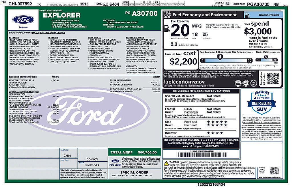 Used 2023 Ford Explorer ST w/ Equipment Group 401A RWD image 35