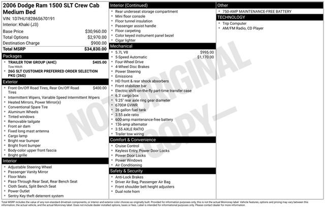 Used 2006 Dodge Ram 1500 Truck SLT w/ Trailer Tow Group image 22
