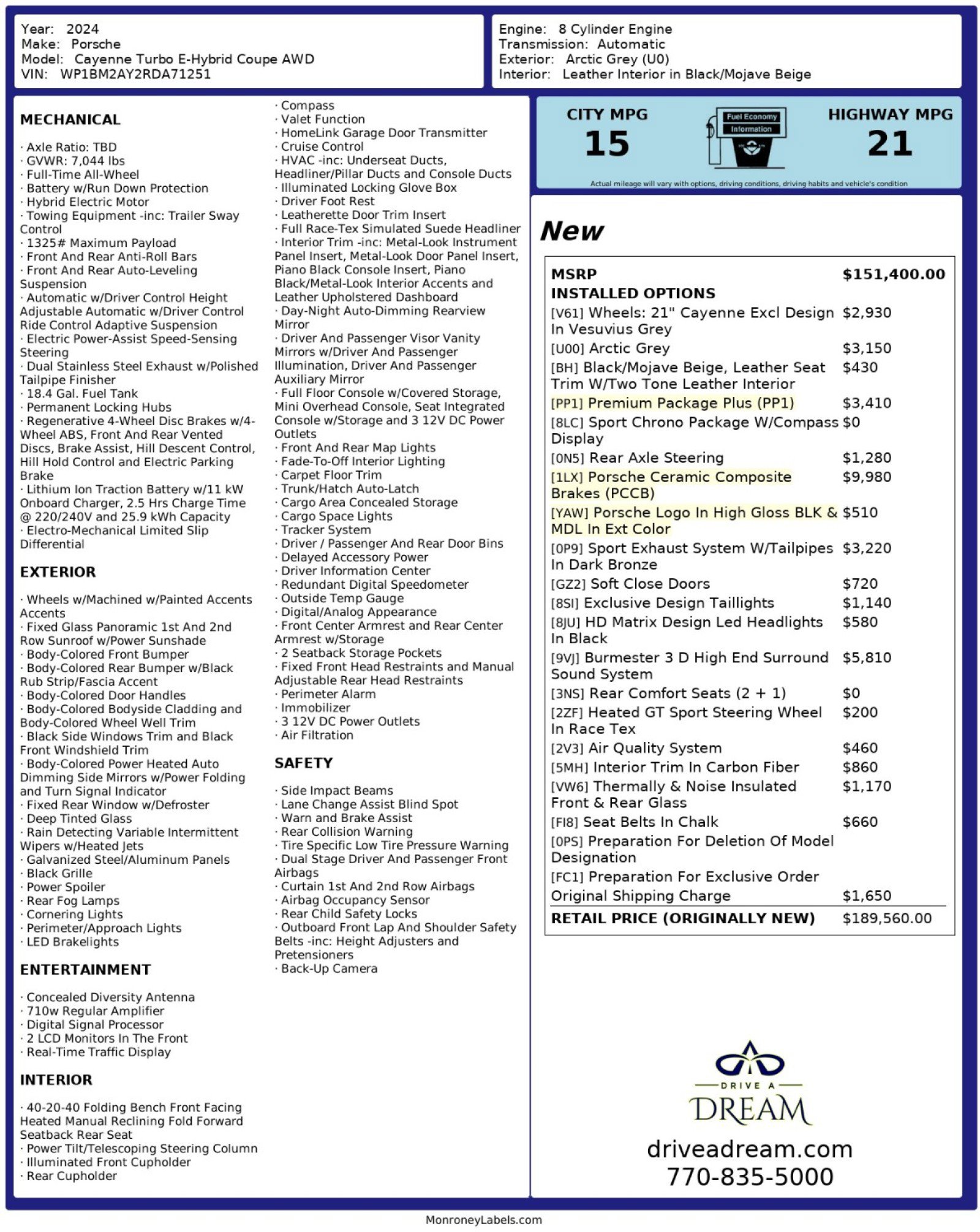 Used 2024 Porsche Cayenne Turbo AWD/4WD image 61