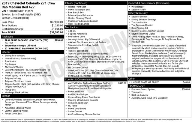 Certified 2019 Chevrolet Colorado Z71 image 32