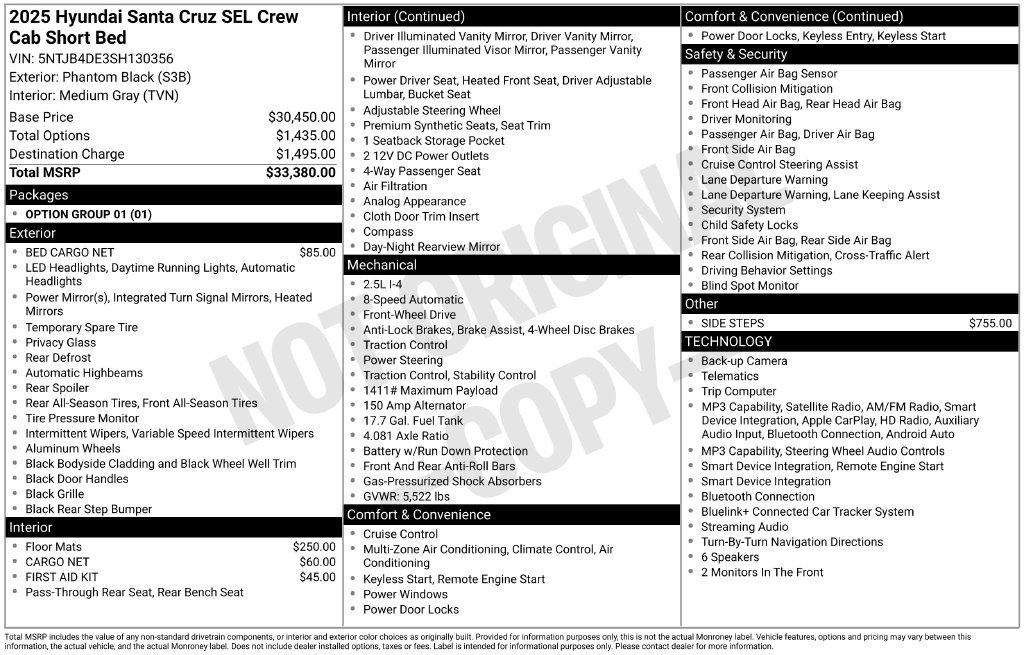 Used 2025 Hyundai Santa Cruz SEL FWD image 36