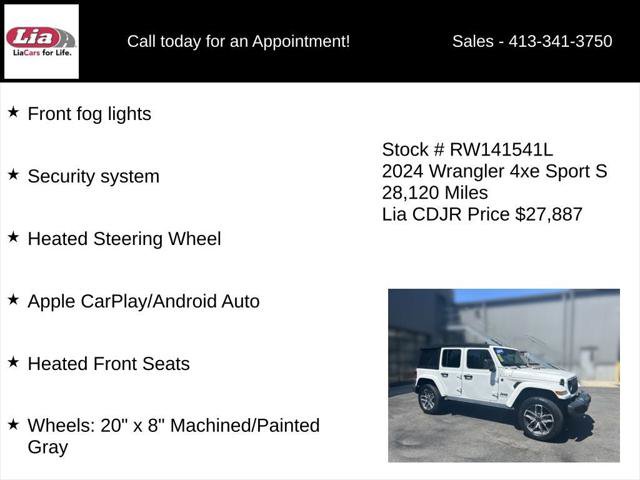 Certified 2024 Jeep Wrangler Unlimited w/ Convenience Group AWD/4WD image 16