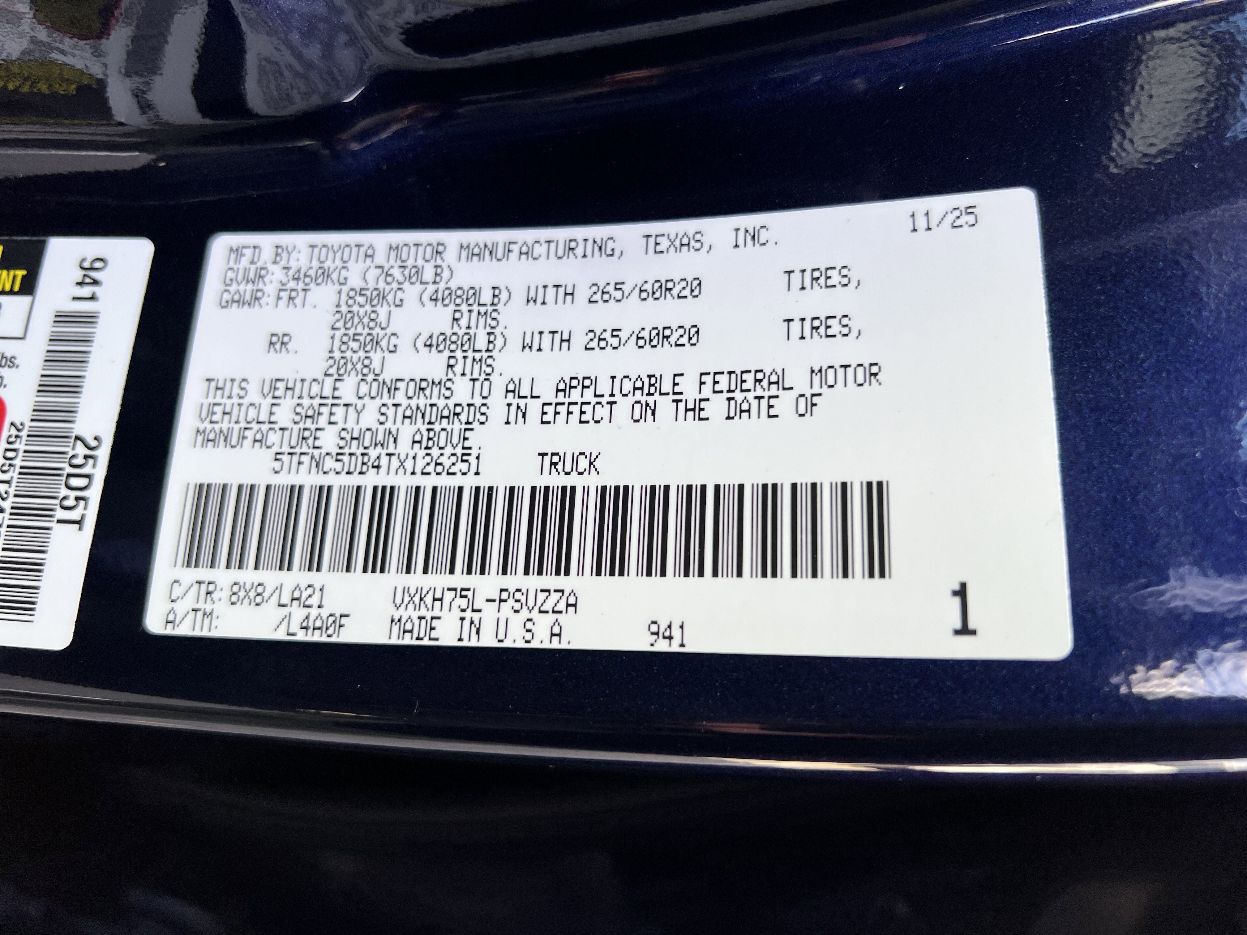 New 2026 Toyota Tundra Platinum image 8