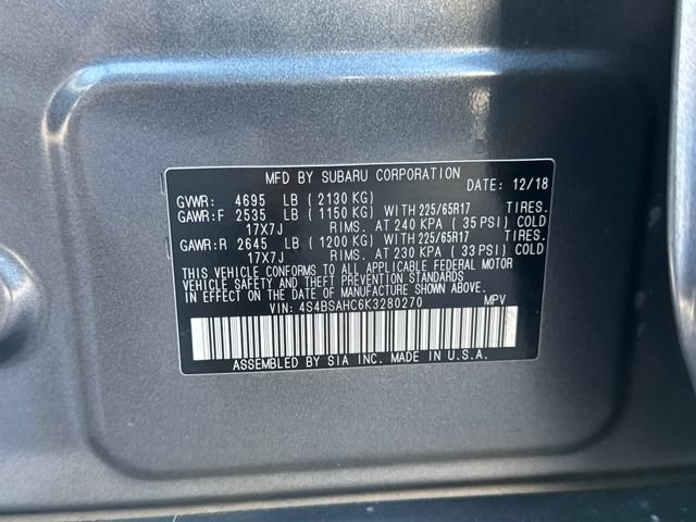 Used 2019 Subaru Outback 2.5i Premium AWD/4WD image 36