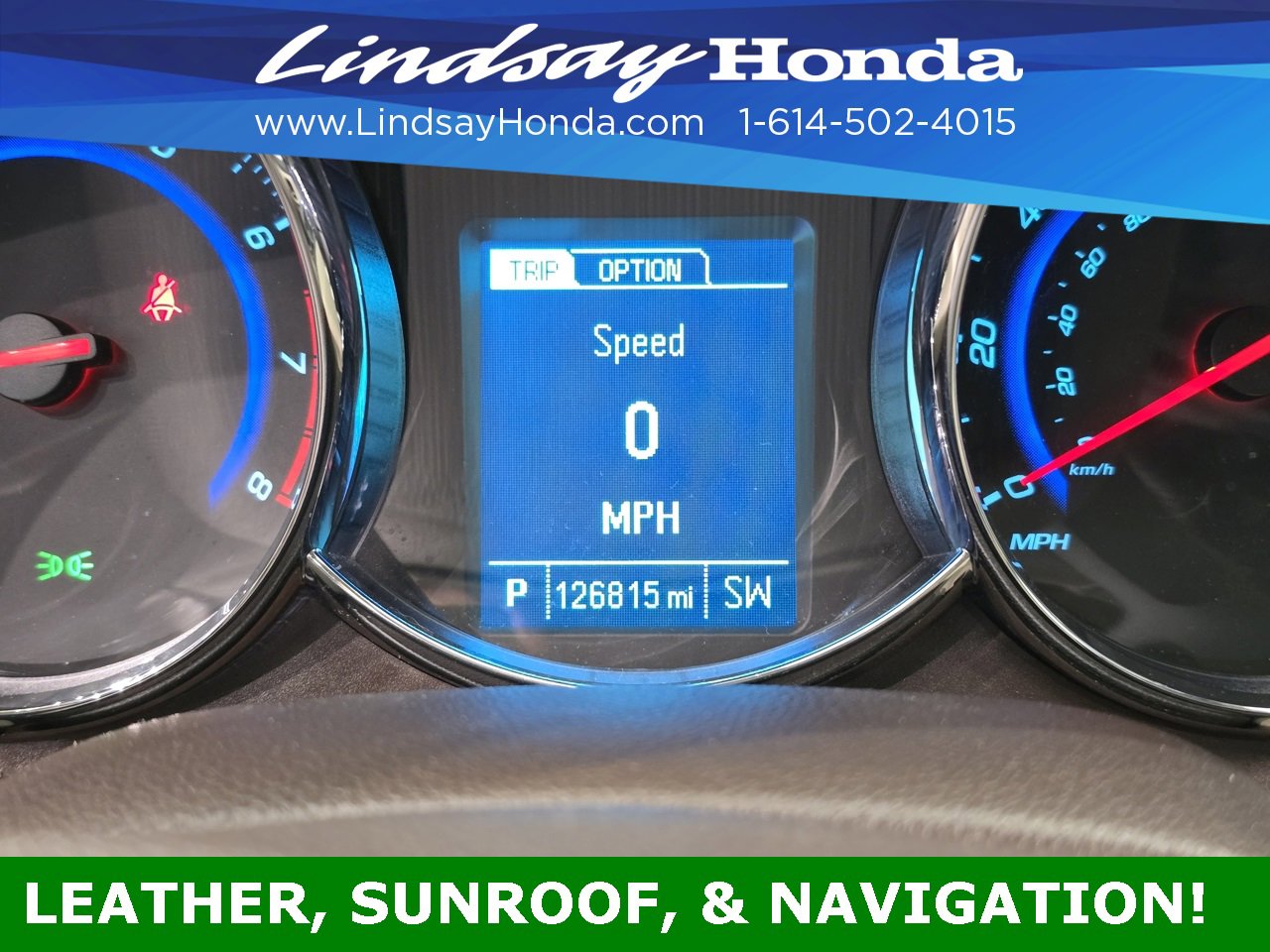 Used 2016 Chevrolet Cruze LTZ w/ Sun, Sound and Sport Package image 12