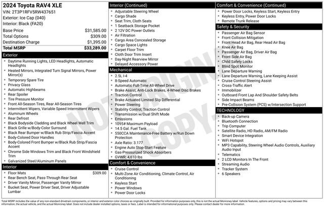Certified 2024 Toyota RAV4 XLE AWD/4WD image 30
