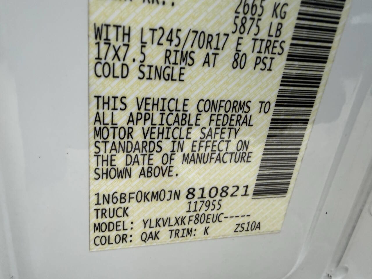 Used 2018 Nissan NV 1500 SV RWD image 29