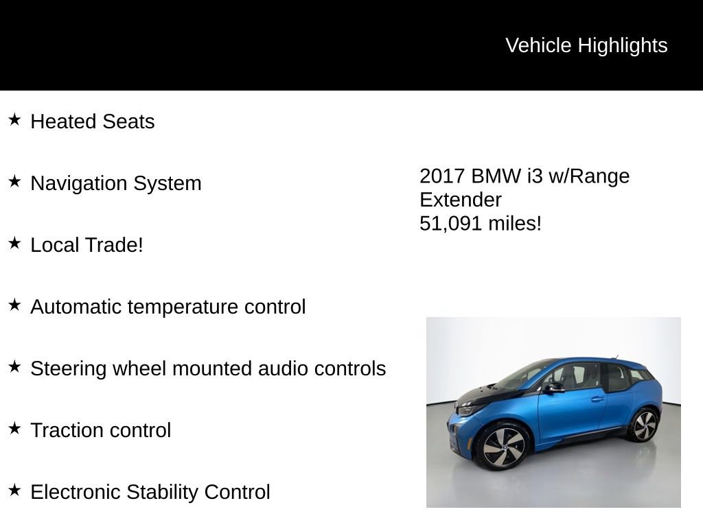 Used 2017 BMW i3 w/ Range Extender image 5