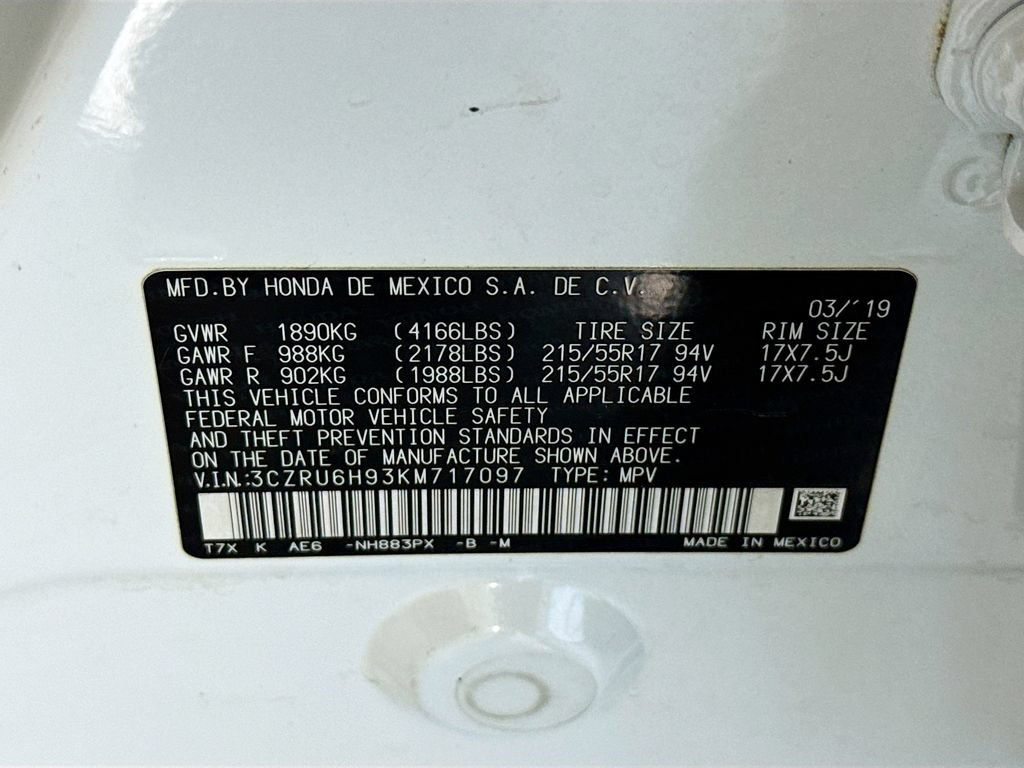 Certified 2019 Honda HR-V Touring image 35