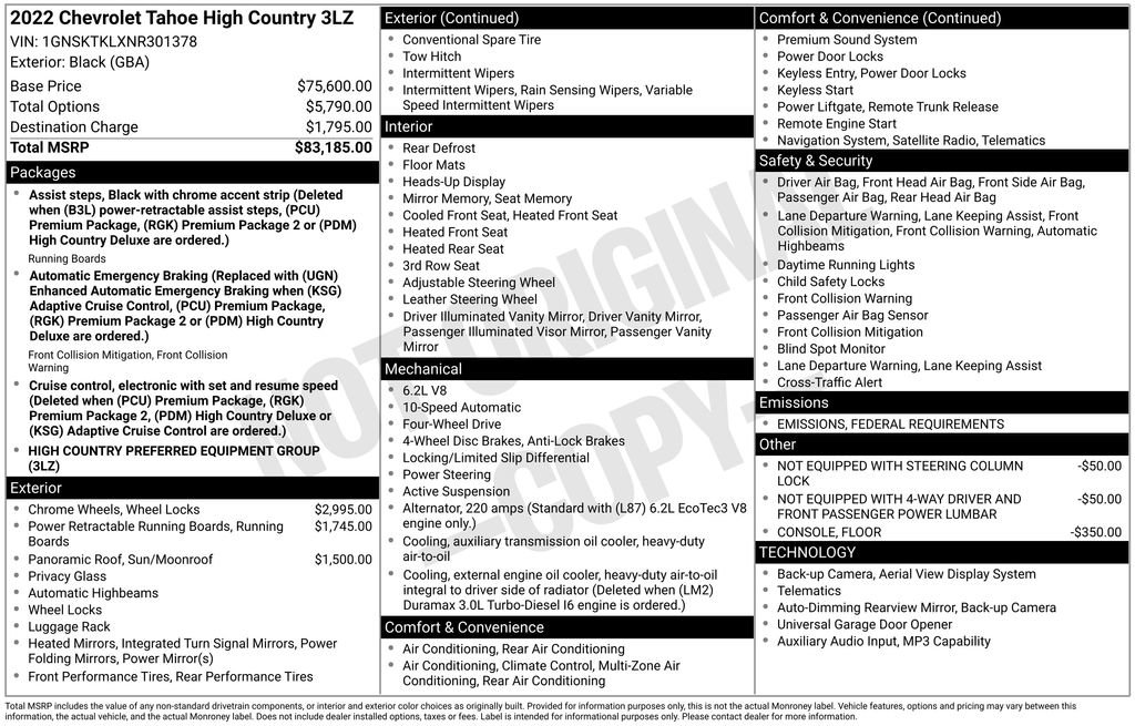 Used 2022 Chevrolet Tahoe High Country image 11