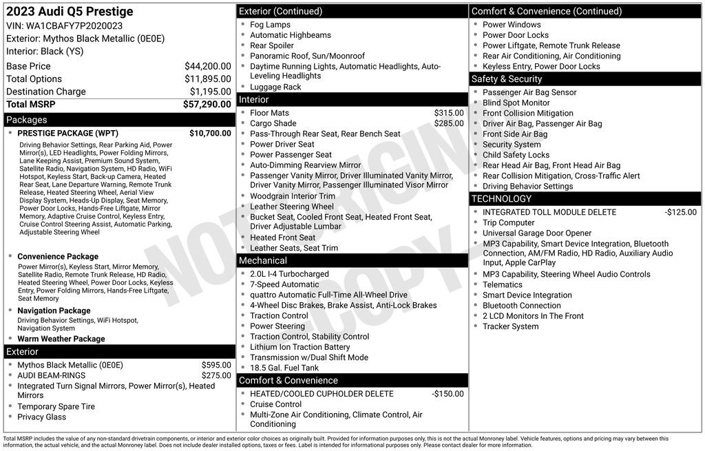 Used 2023 Audi Q5 Prestige w/ Prestige Package AWD/4WD image 17