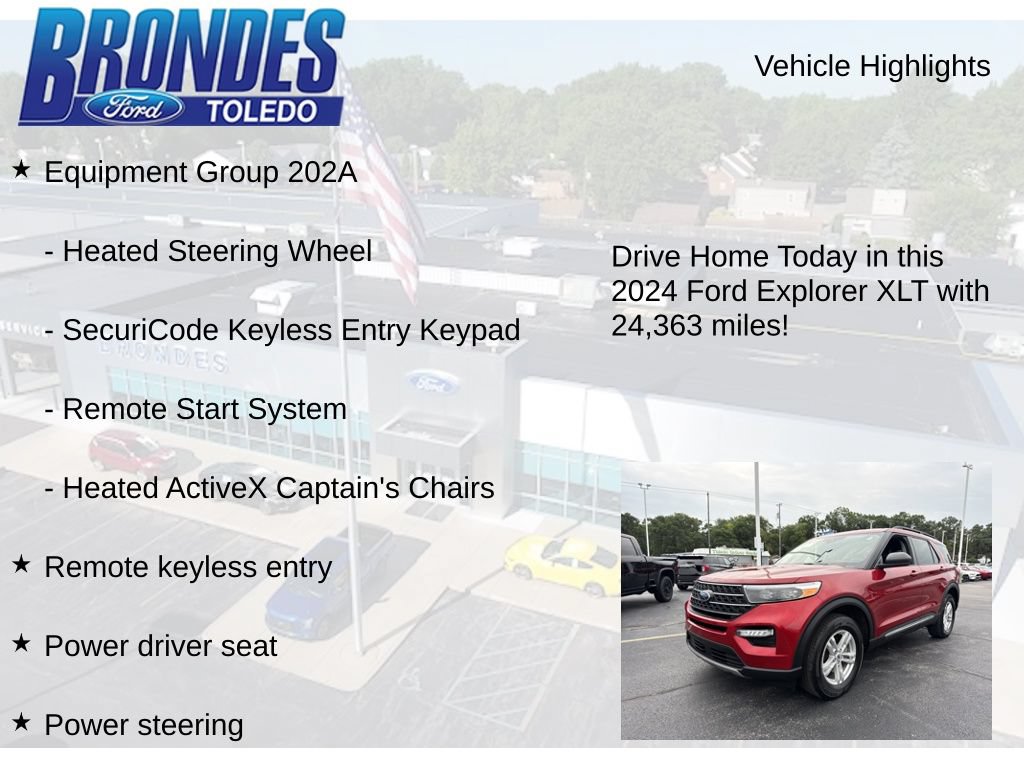 Used 2024 Ford Explorer XLT w/ Equipment Group 202A AWD/4WD image 12