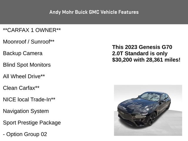Used 2023 Genesis G70 2.0T w/ Sport Prestige Package AWD/4WD image 4