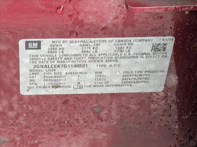 Used 2016 Chevrolet Equinox LT FWD image 15