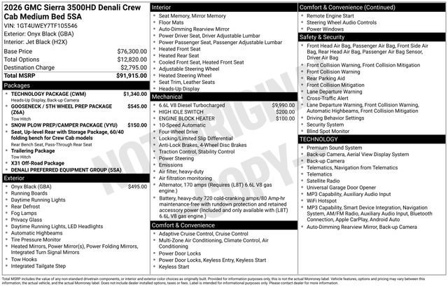 New 2026 GMC Sierra 3500 Denali w/ Technology Package AWD/4WD image 4