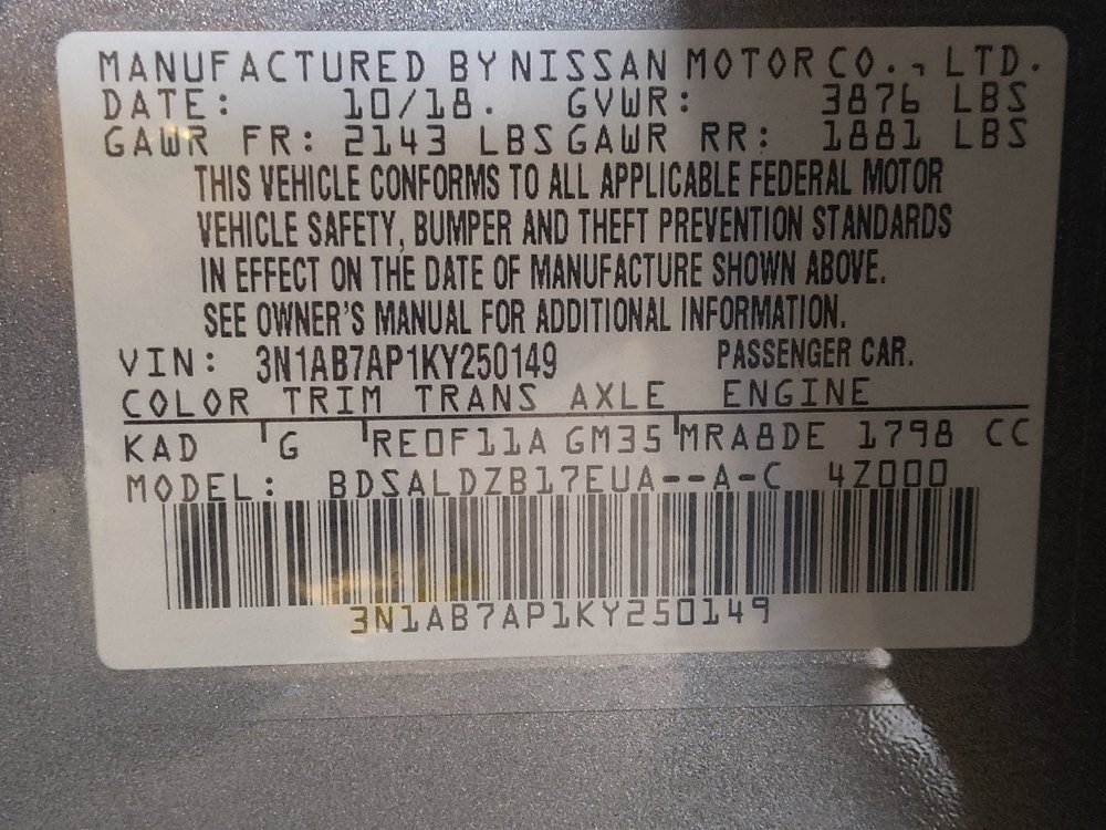 Used 2019 Nissan Sentra SV w/ Special Edition Package FWD image 33