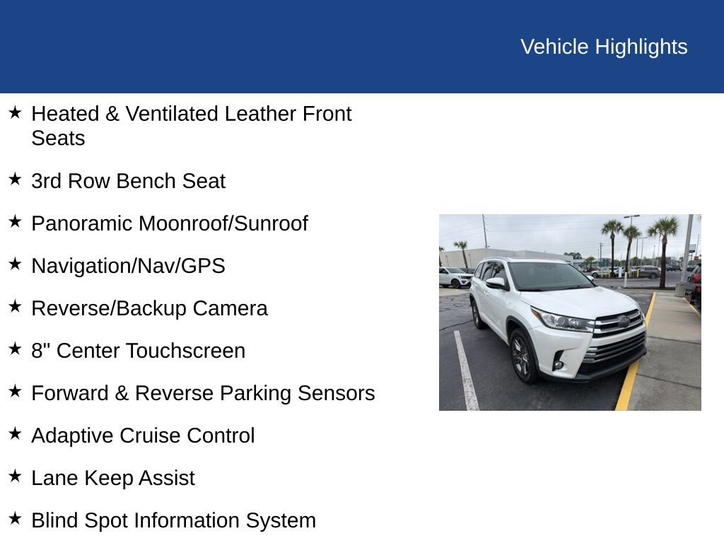 Used 2018 Toyota Highlander Limited Platinum FWD image 8